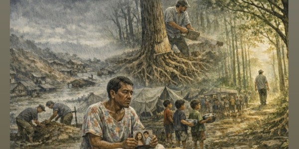 Di Pengungsian, Bapak-bapak itu Pakai Daster
