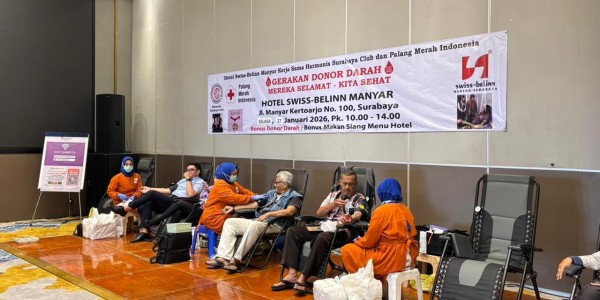 Swiss-Belinn Manyar Surabaya Konsisten Gelar Donor Darah Bersama PMI