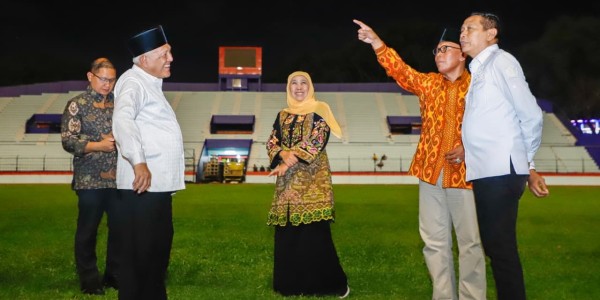 Tinjau Stadion Gajayana, Gubernur Khofifah Pastikan Kesiapan Mujahadah Kubro 1 Abad NU