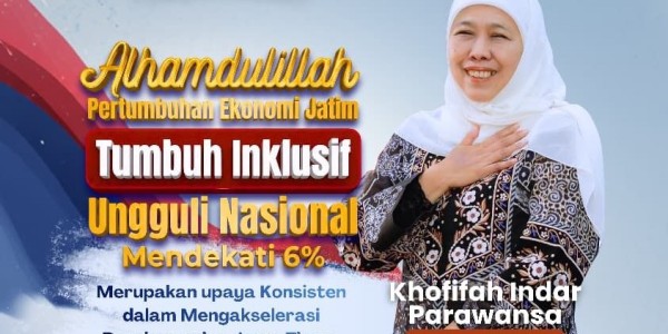 Jawa Timur Catat Pertumbuhan Ekonomi 5,33 Persen Sepanjang 2025