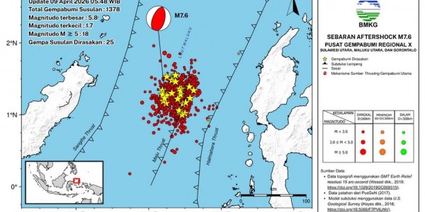 BMKG Ungkap Adanya Tren Penurunan Aktivitas Gempa Susulan di Malut