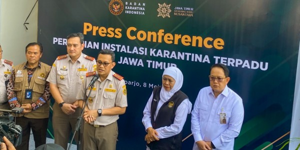 Instalasi Karantina Terpadu Jatim Diresmikan, Perkuat Sistem Biosekuriti dan Logistik Indonesia