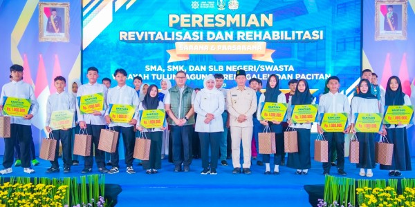 Gubernur Khofifah Resmikan Revitalisasi 45 Sekolah di Tulungagung, Trenggalek, dan Pacitan