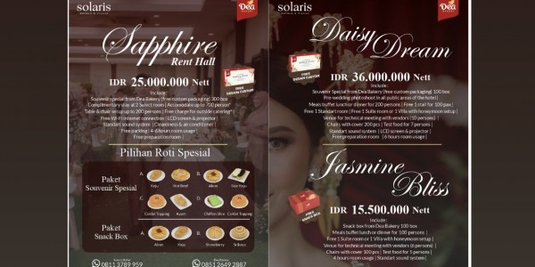 Solaris Hotels & Villas x Dea Bakery Hadirkan Paket Wedding Eksklusif dengan Benefit Lengkap