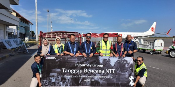 Injourney Airports Kirimkan 300 Kg Bantuan untuk Gempa di NTT via Bandara Juanda