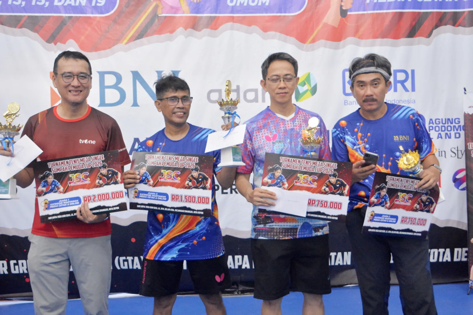 Journalist Spin Club (JSC) Gelar Turnamen Tenis Meja JSC Sumpah Pemuda Cup 2026