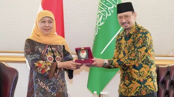 Perkuat Pasar Global, Gubernur Khofifah Lakukan Courtesy Call dengan Konjen RI di Jeddah
