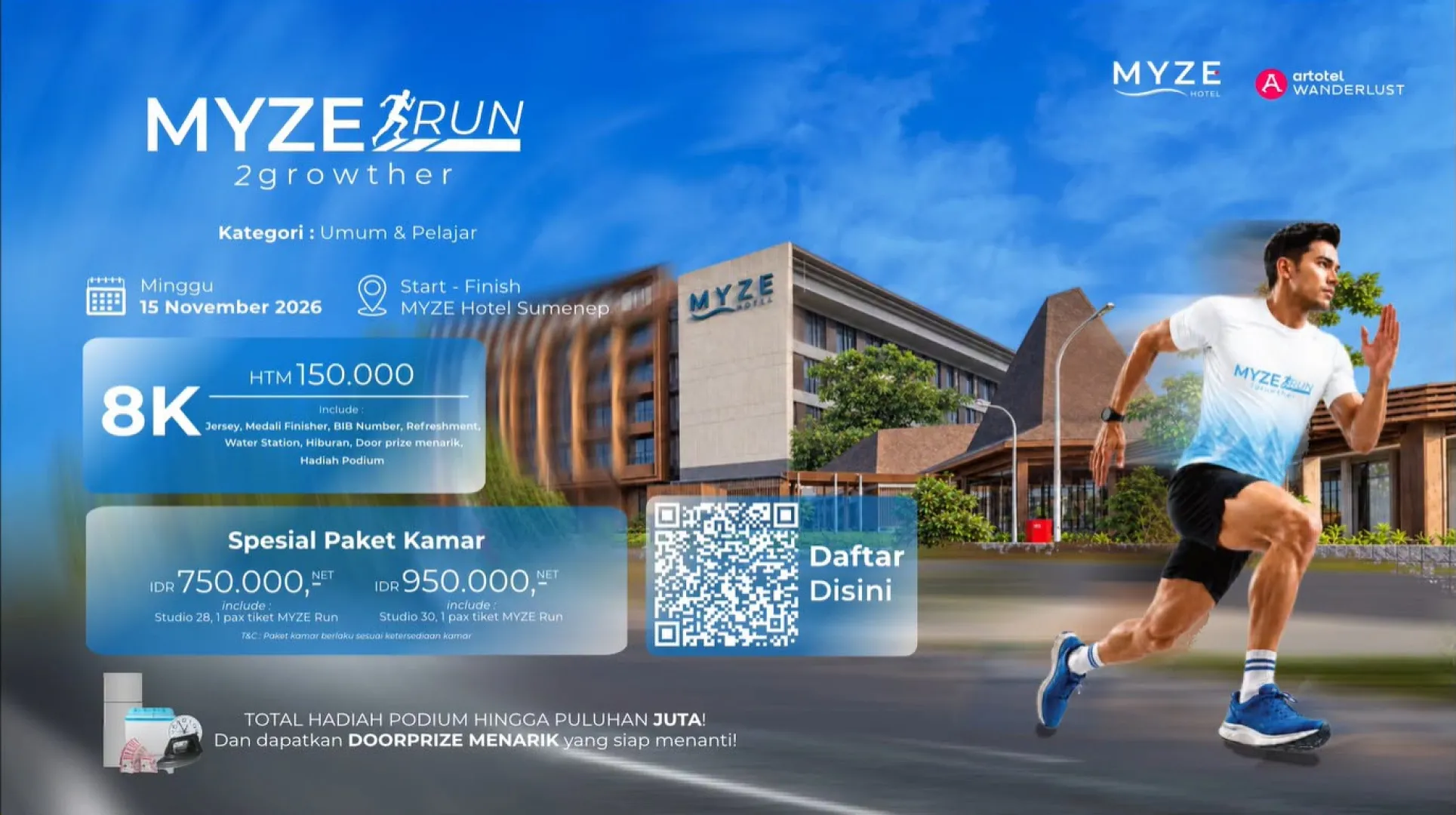 MYZE Hotel Sumenep Gelar MYZE RUN 2growther, Siapkan Hadiah Puluhan Juta Rupiah