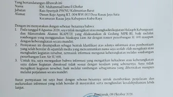 Tanggapi PCNU Sekadau, Klarifikasi KH Ismail Ghofur: Demi Marwah NU, Kami Tak Hadir di Agenda Pengondisian Muktamar