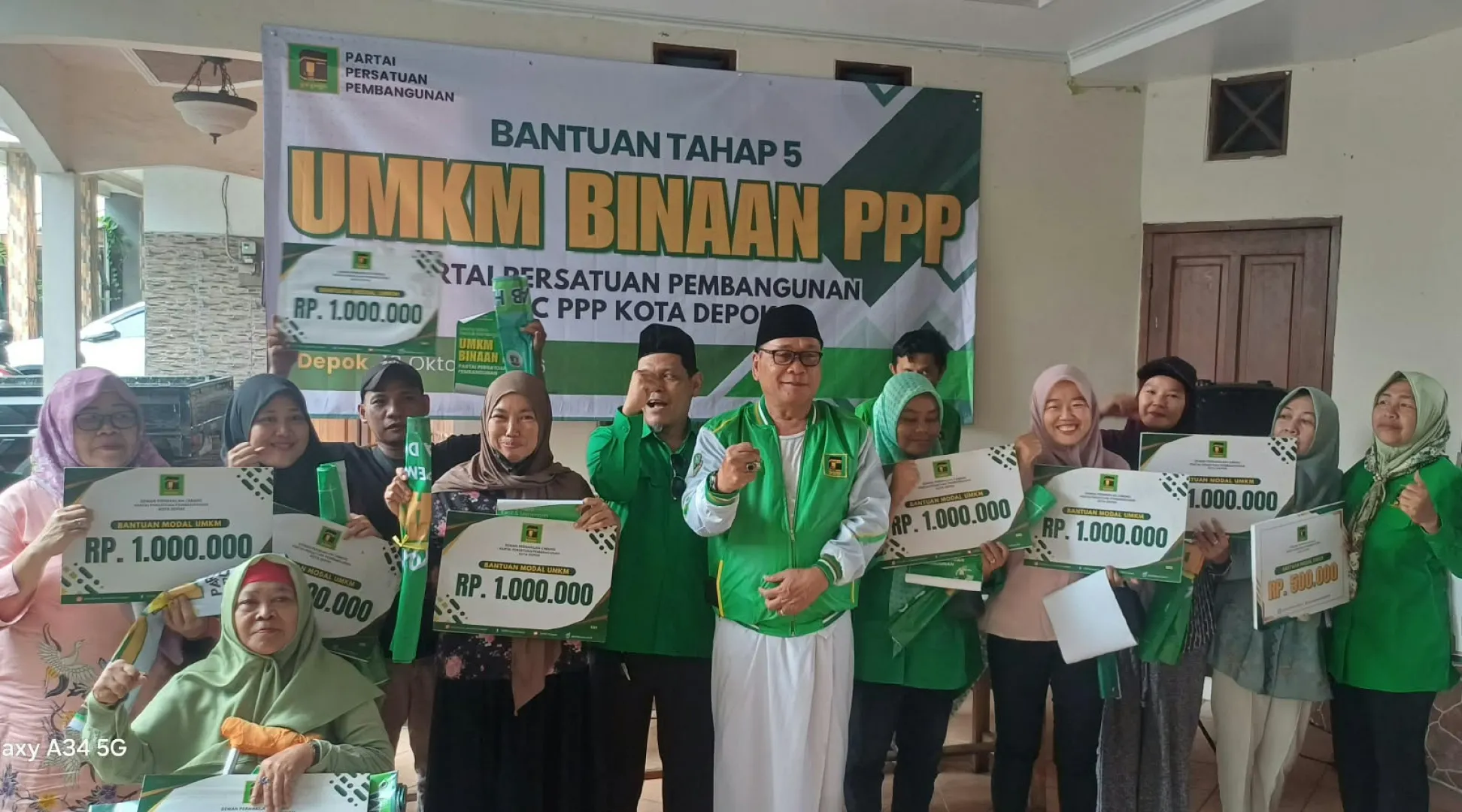 PPP Depok Kucurkan Bantuan UMKM Tahap Kelima, Ratusan Pelaku Usaha Kebagian Modal