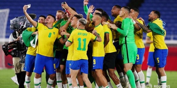 Sikat Spanyol, Brazil Juara Sepak Bola Olimpiade Tokyo - Telusur